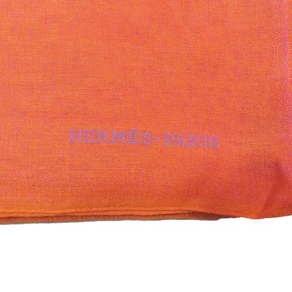 HERMES Authentic Blue Silk Scarf - Picture 4 of 7